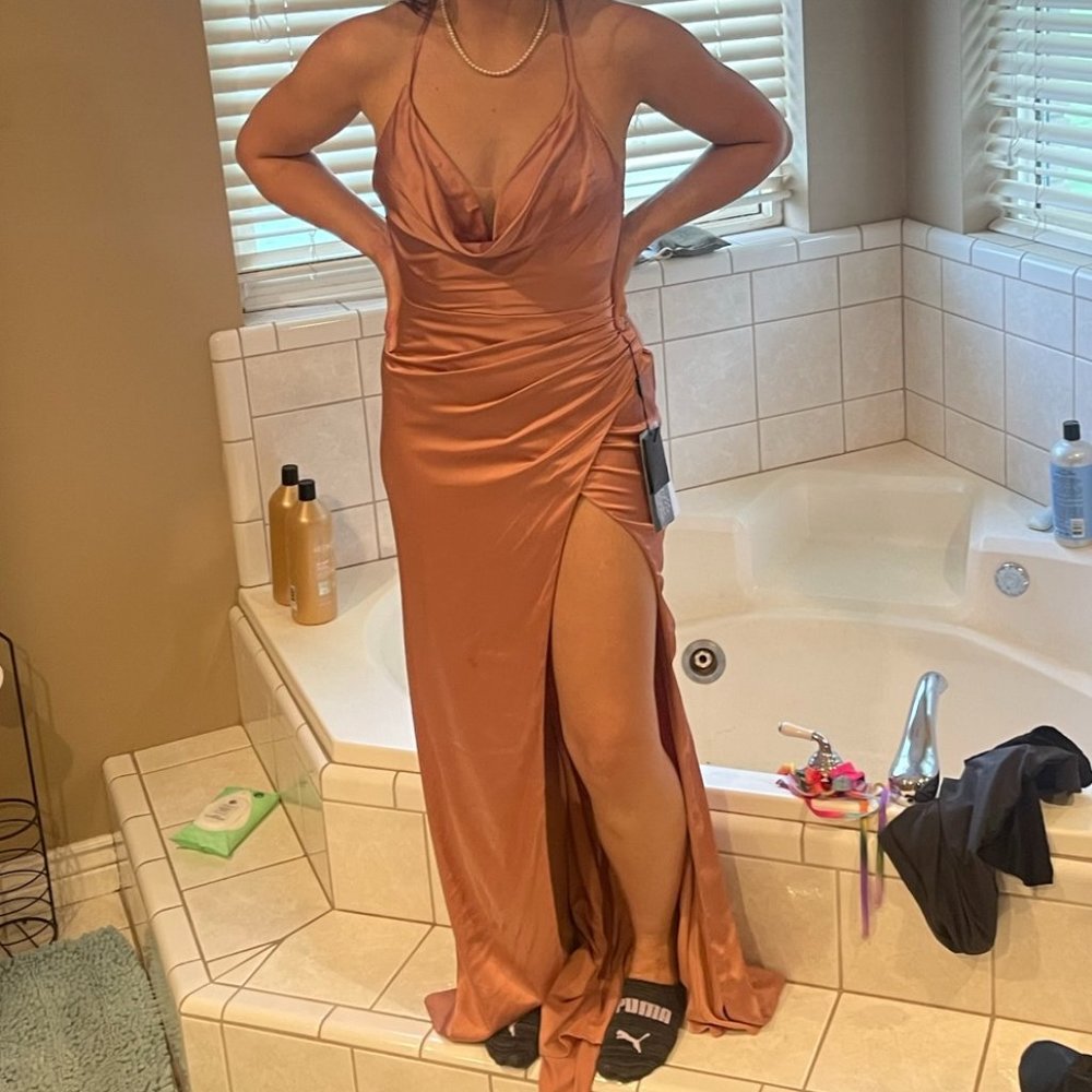 Full Length Satin Gown Cinderella Divine